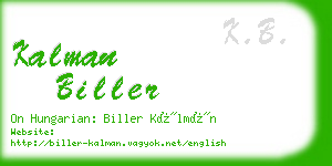 kalman biller business card